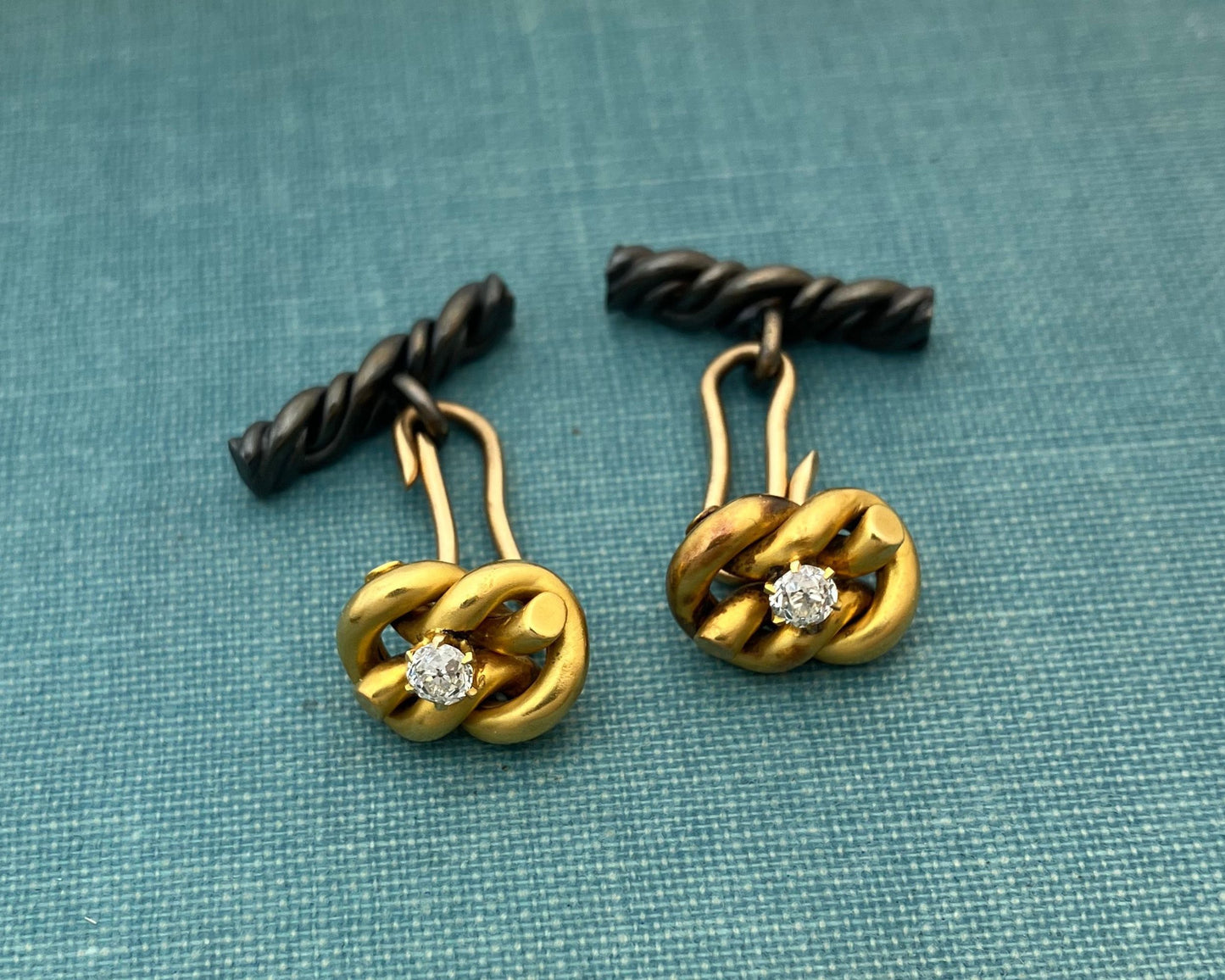Diamond Knot Cuff Links