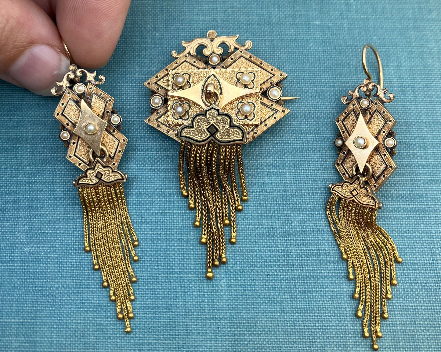 Earrings and Pendant Set