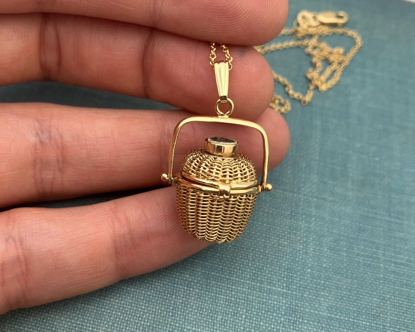 Nantucket Scrimshaw Basket