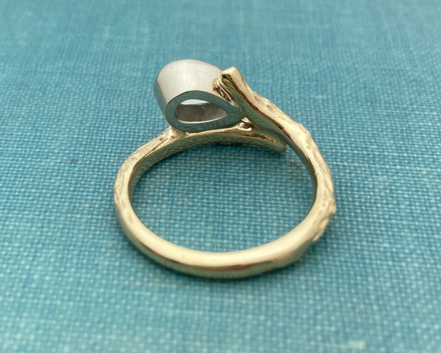 Pear Diamond Branch Ring