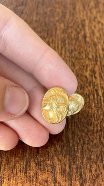 Gold and Diamond Earrings