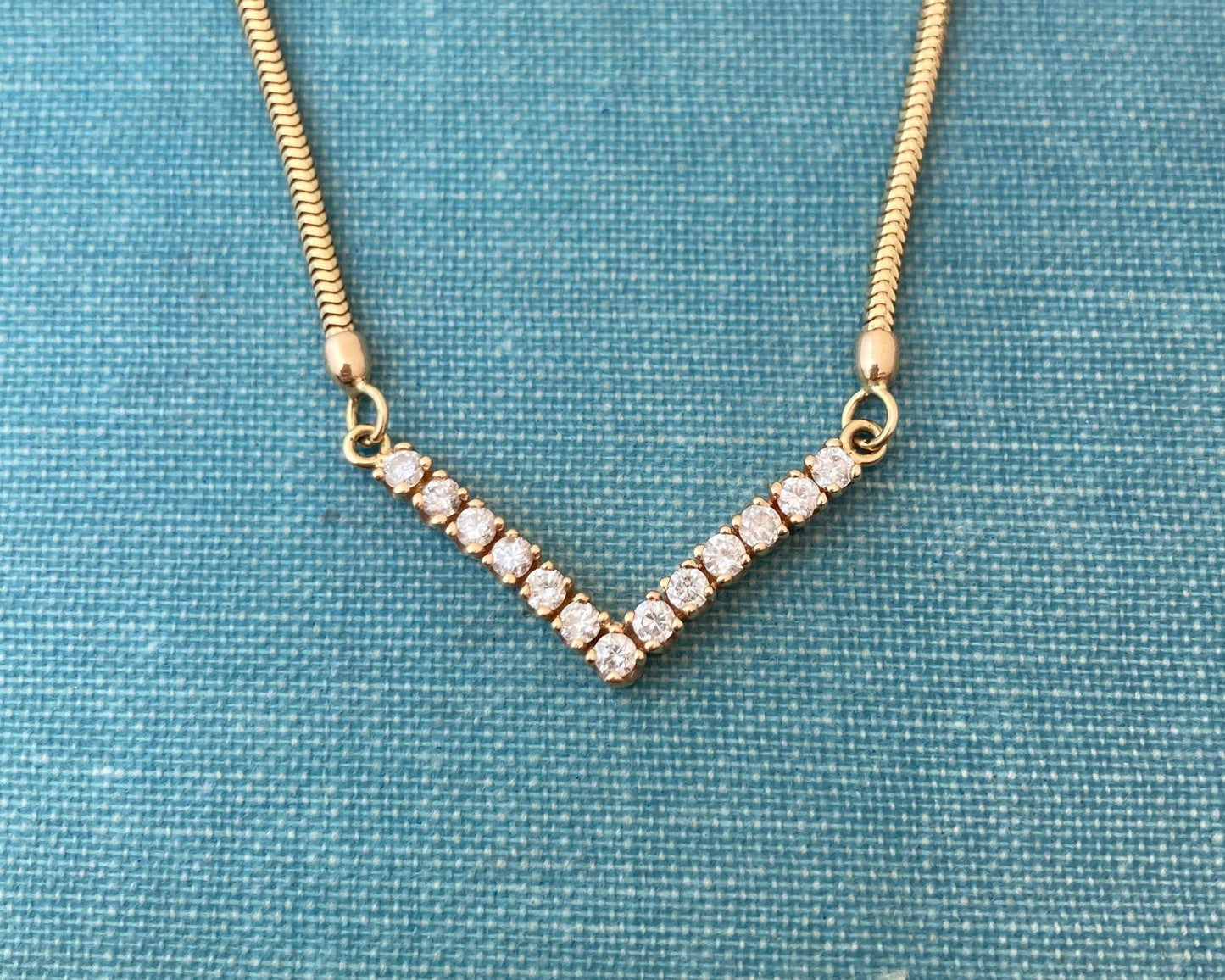 Diamond "v" Necklace