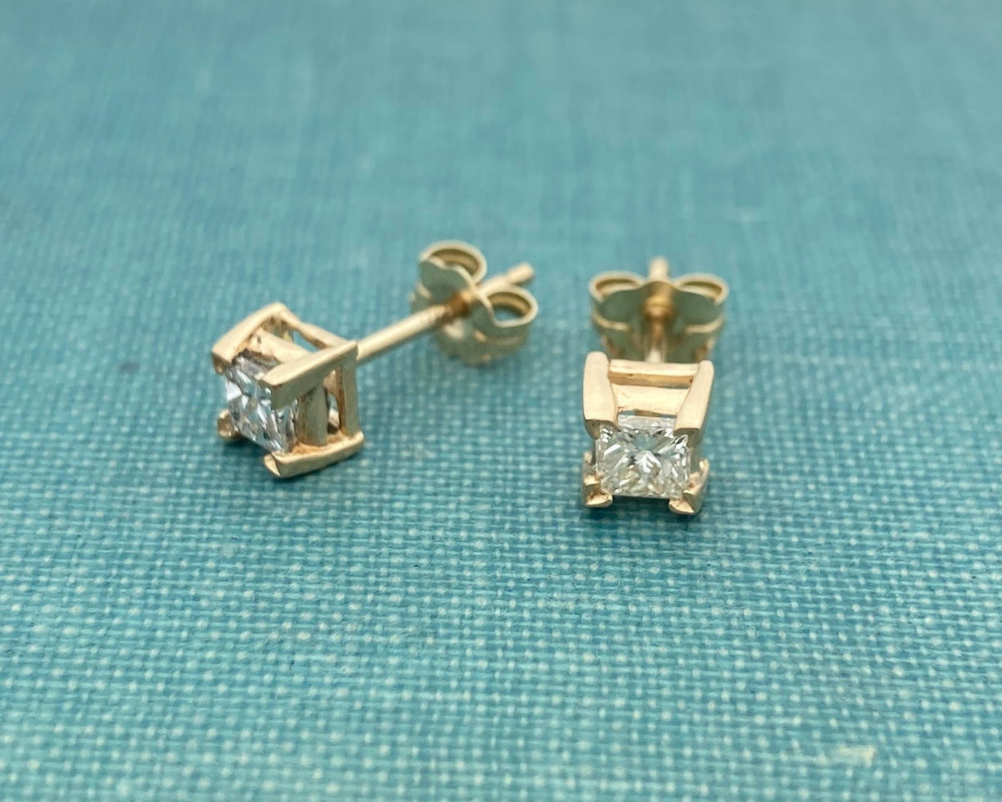 Princess Yellow Diamond Earrings