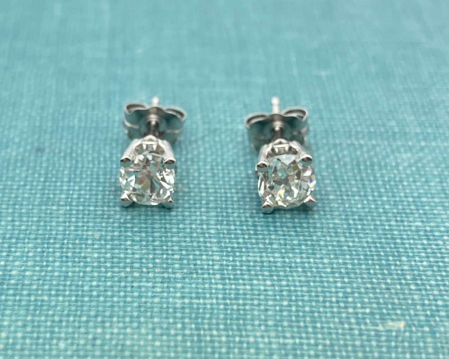 Antique 0.82ct tw Old Mine Cut Studs