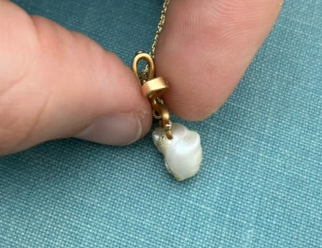 Natural Pearl French Bow Pendant