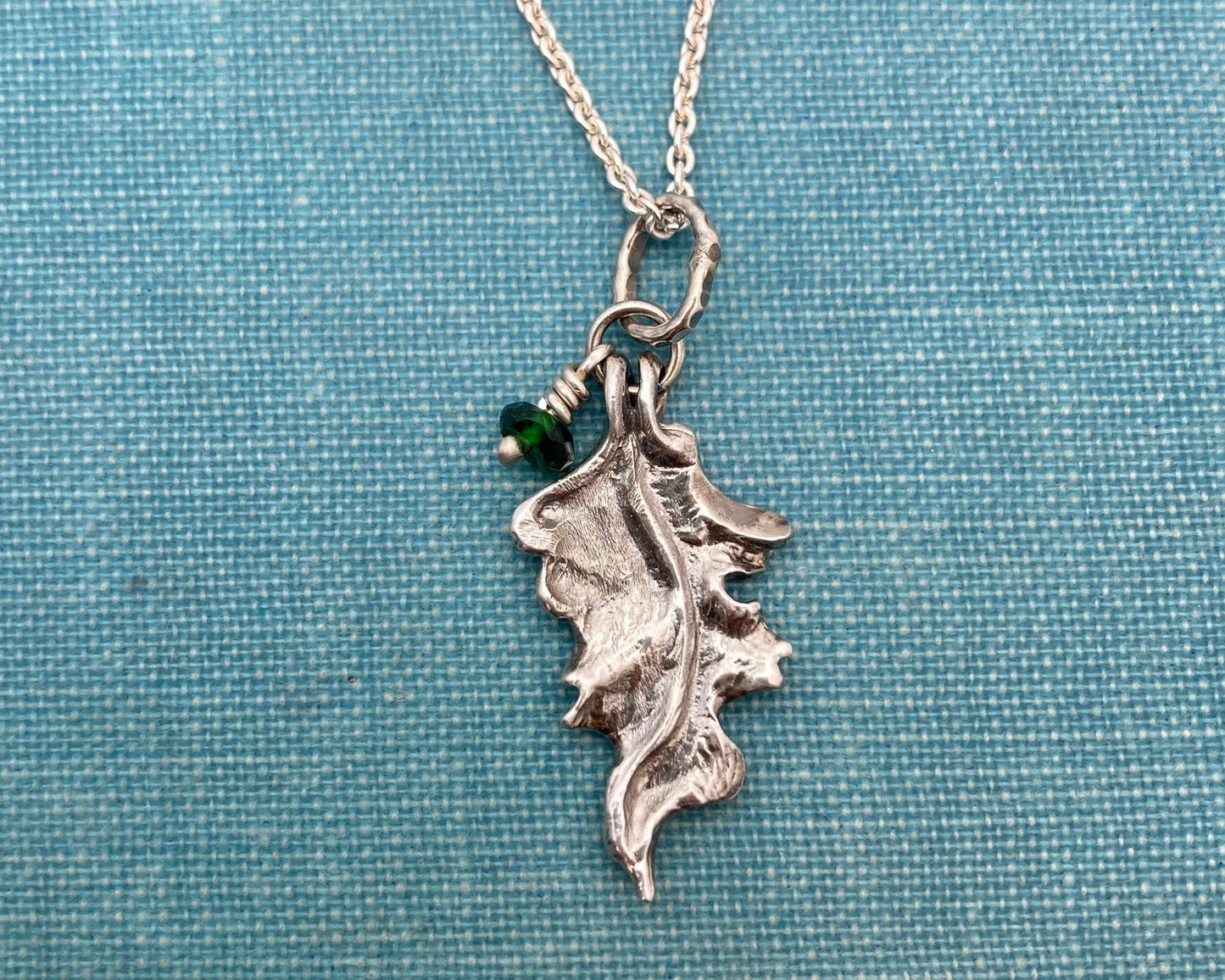 White Oak Leaf with Tourmaline