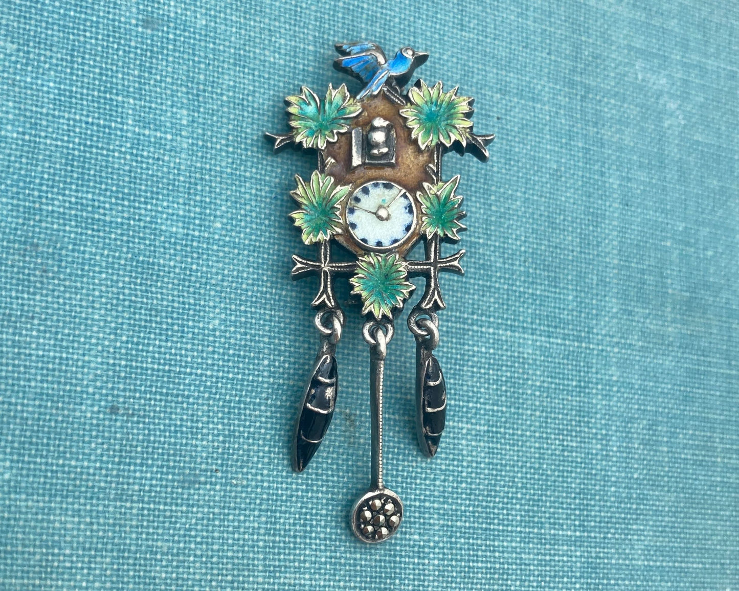 Cuckoo Clock Brooch