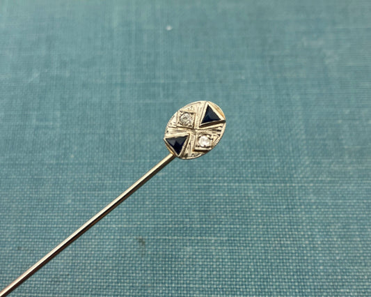 Diamond and Sapphire Stick Pin