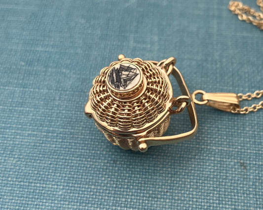 Nantucket Scrimshaw Basket
