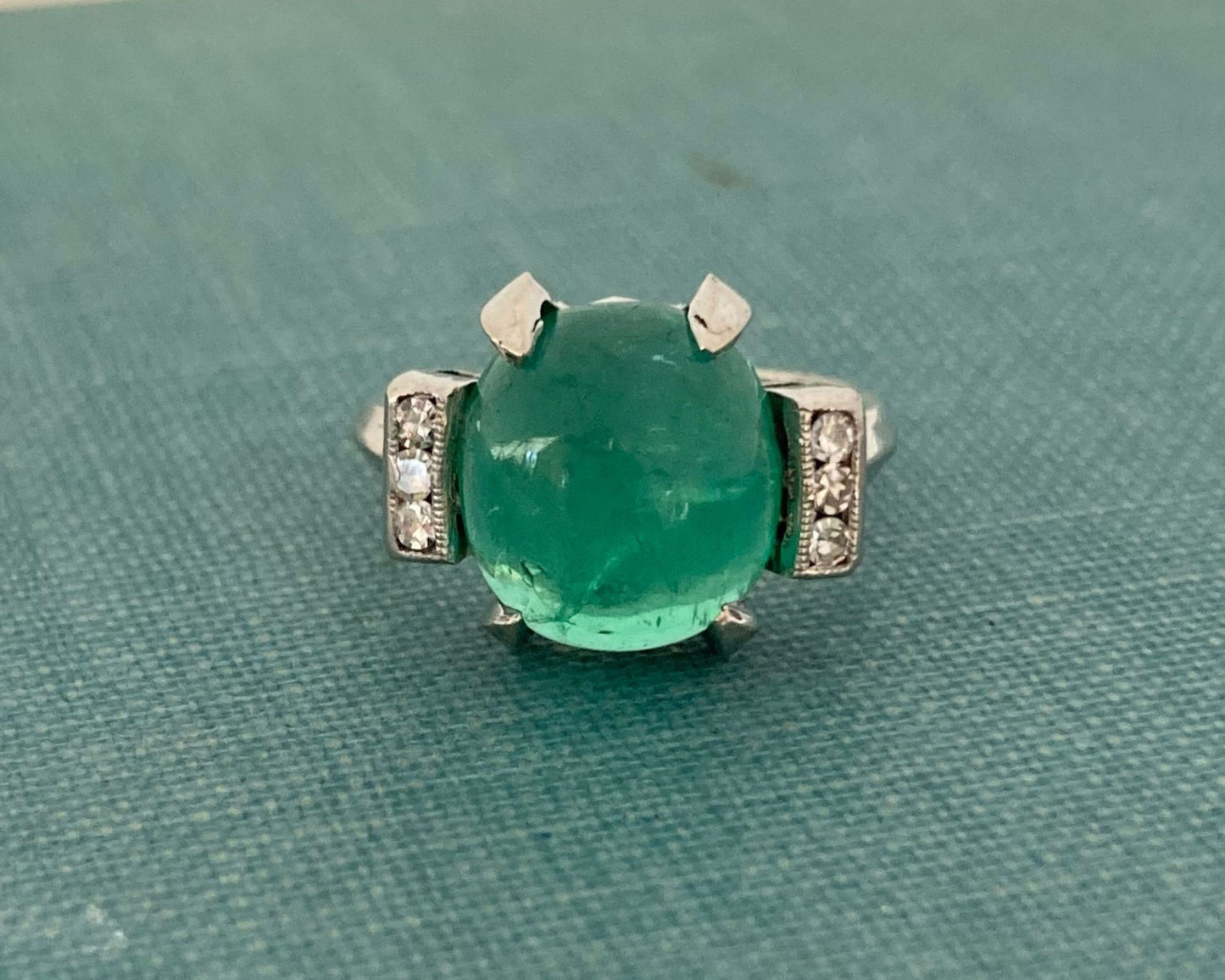 Emerald and Diamond Ring