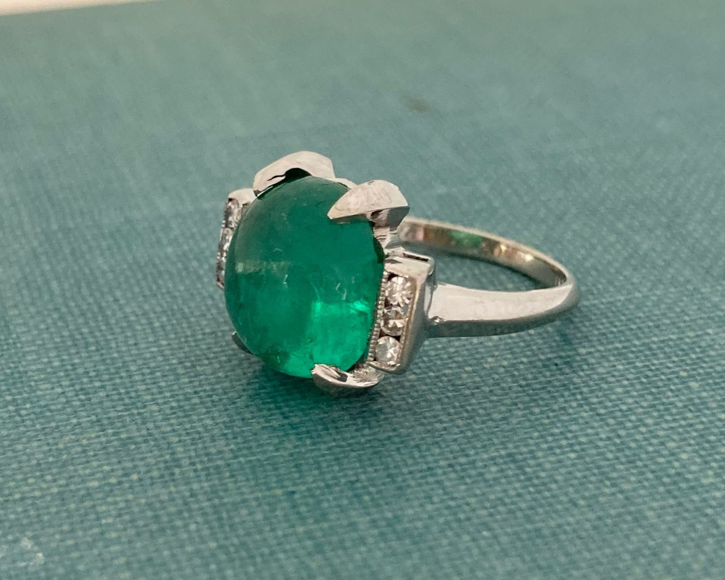 Emerald and Diamond Ring