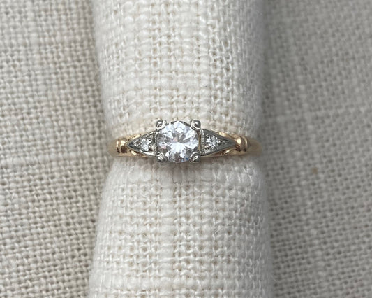 Mini 3 Stone Engagement Ring