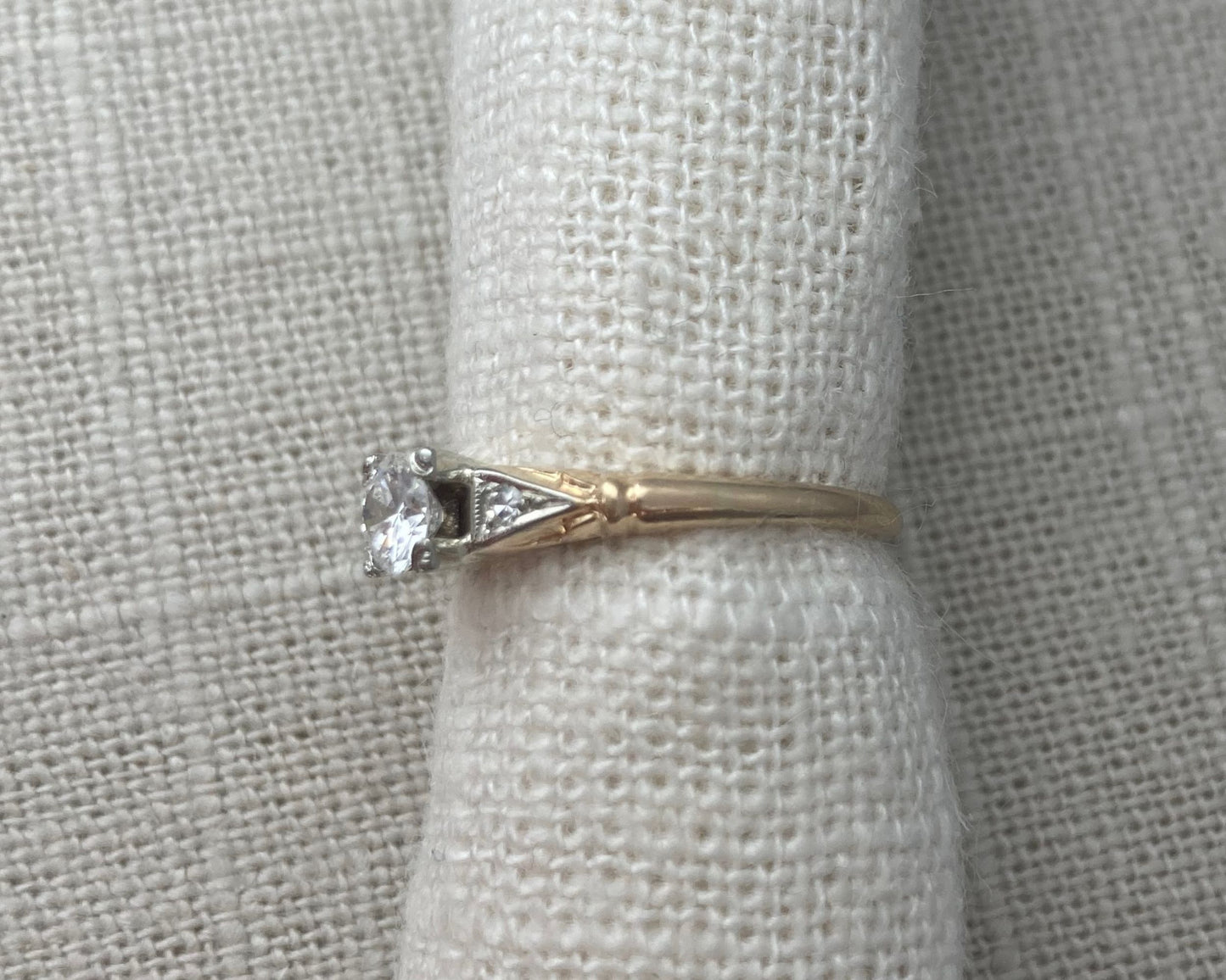 Mini 3 Stone Engagement Ring