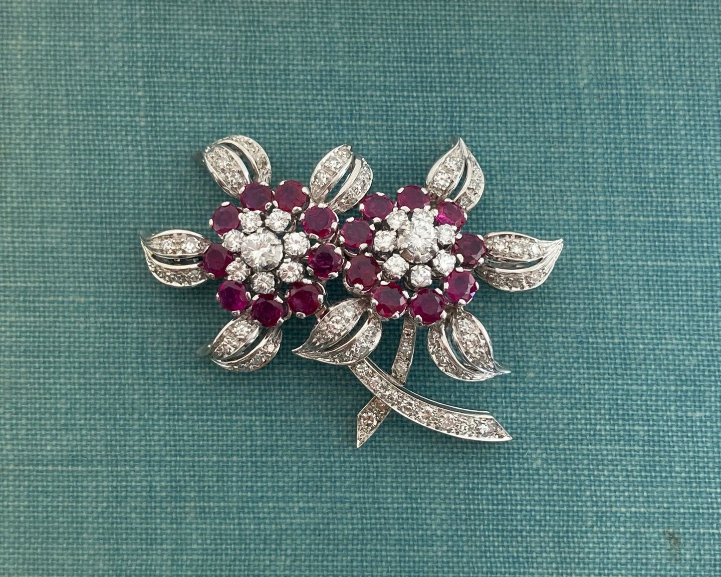 Floral Late Mid Century Brooch