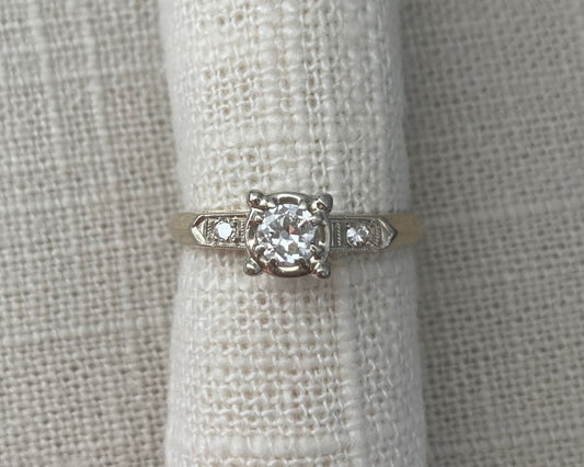 Illusion Solitaire Diamond Engagement Ring