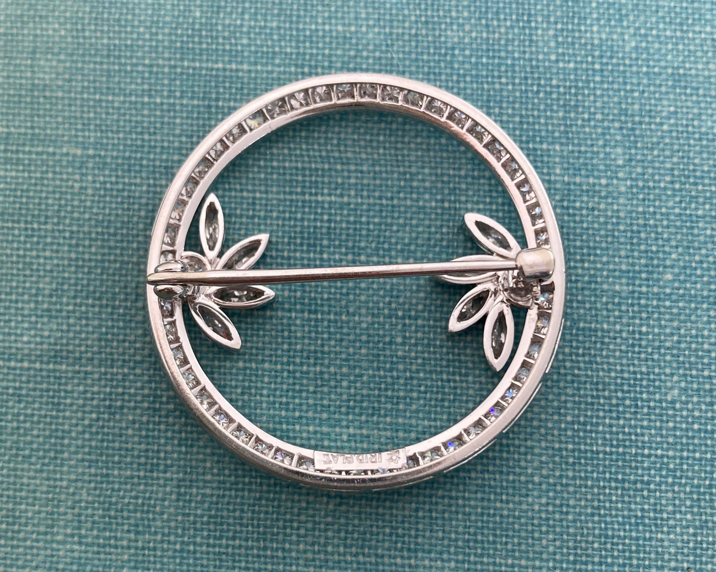 Platinum Circle Brooch J.E. Caldwell and Co.