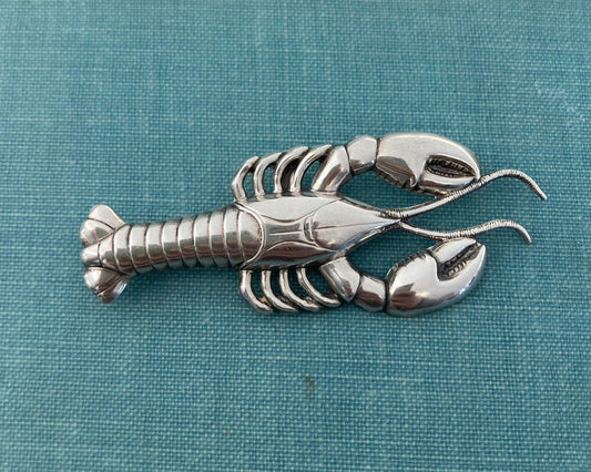 Sterling Silver Lobster Brooch